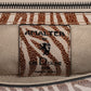 Zebra embossed pinkish leather clutch bag/wallet with a burnished metallic emblem buckle on a white background. - DEI DUCHI (AMALTEA)